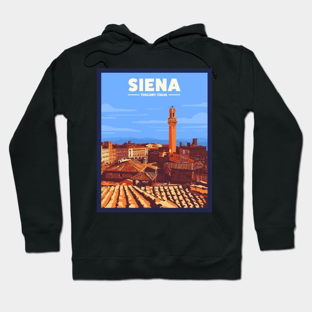 Siena, Tuscany Hoodie by nicholashugginsdesign